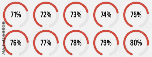 Set of circular sector percentage diagrams meters from 1 to 100 ready-to-use for web design, user interface ui. Set of circular sector percentage diagrams from 1 to 100. 