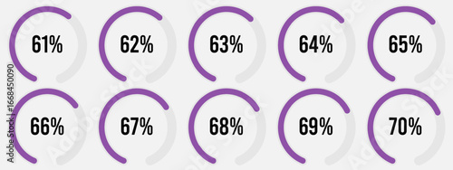 Set of circular sector percentage diagrams meters from 1 to 100 ready-to-use for web design, user interface ui. Set of circular sector percentage diagrams from 1 to 100. 
