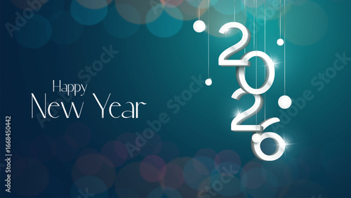 2026 Happy new year letters banner, 2026 Happy new year vector art and illustration. 2026 Happy new year letters banner, Happy new year vector art and illustration. can use for, landing page, templ