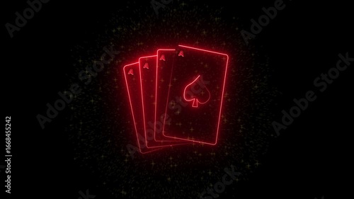 Playing card set. Four aces icon. Poker cards suits. Hearts, clubs, diamonds, spades ace. Winning poker hand. Las Vegas Casino gambling concept. Simple flat design. White background. Isolated. Vector