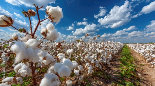 Wallpaper Mural Cotton Plants with White Bolls Close-up Torontodigital.ca