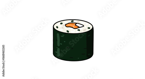 Delicious salmon sushi roll japanese food cuisine culinary delicacy gourmet seafood restaurant asian dish rice on transparent background