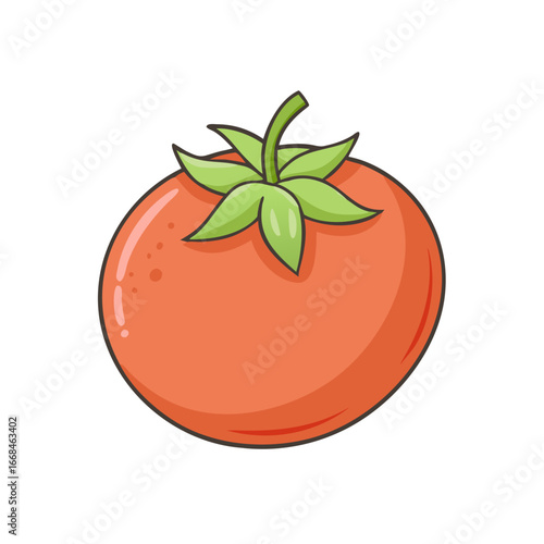 Whimsical Tomato Illustration with a Fresh and Appetizing Aesthetic Depiction