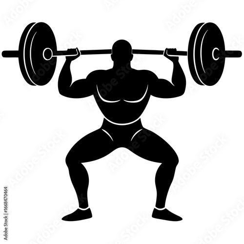 illustration of a man lifting weights