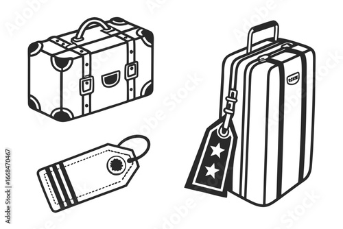Vintage Luggage and Travel Tags Collection.