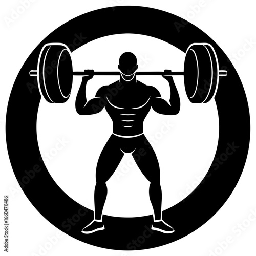 illustration of a man lifting dumbbells