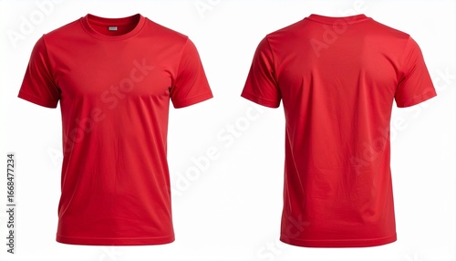 red  t shirt on the white 