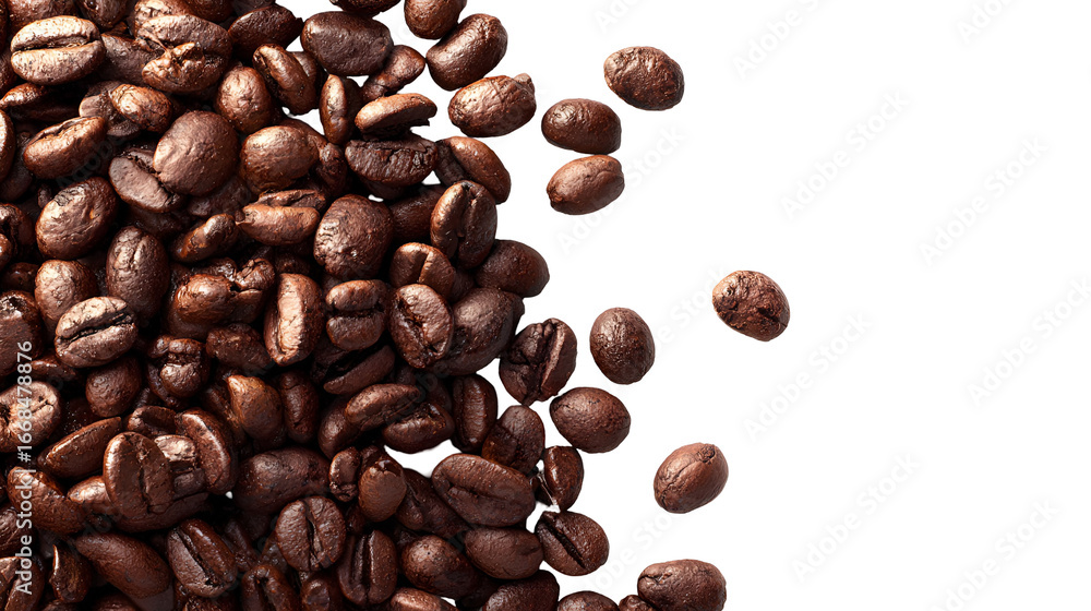 Obraz premium Roasted Coffee Beans Dark Background
