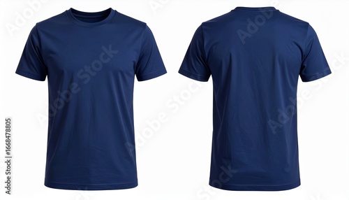 navy blue  t shirt on the white 