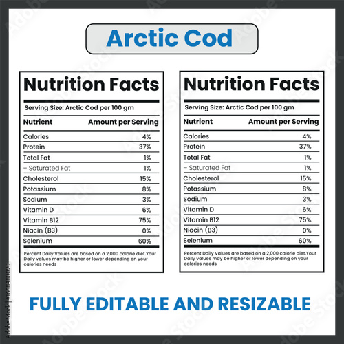 Arctic Cod Fish Illustration
