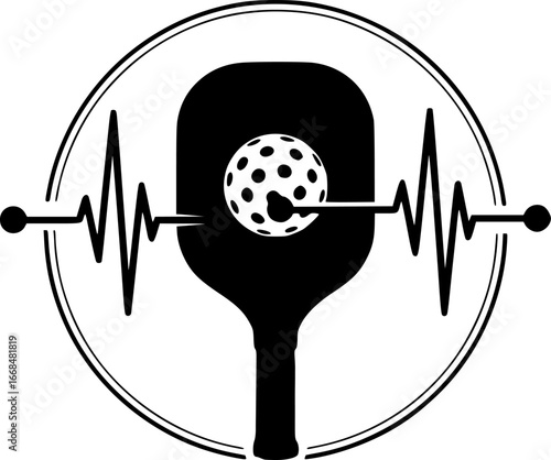 Pickleball racket and ball silhouette, Pickleball bundle silhouette, Pickleball with beat svg, Pickleball paddles silhouette, Pickle ball logo, Pickleball silhouette