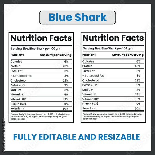 Blue Shark Ocean Predator Vector