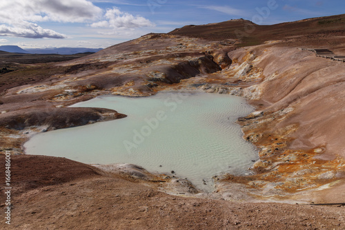 Krafla boiling crater lake