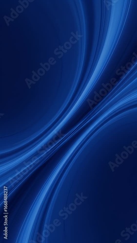 Abstract flowing deep blue light patterns background with smooth motion