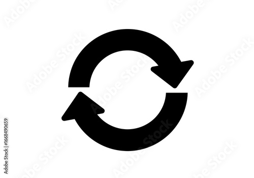 Circle with Arrows Rotating | Recycling, Repeat, Refresh or Cycle Icon for Web Design, User Interface and Circular Process Visualizations