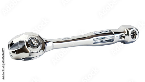 Chrome ratchet wrench