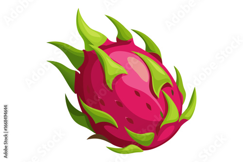 dragon fruit on white