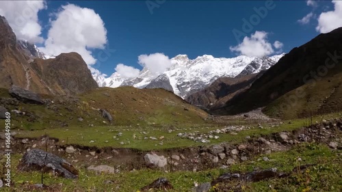 mountain landscape in the HIMALAYA timelap