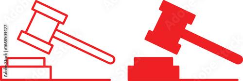 court hammer,red gavel,legal symbol,law and justice icon Judge hammer silhouette vector, Judge gavel icon black vector illustration