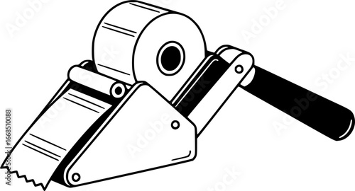 Payment Terminal with Receipt Printing Vector Illustration for Retail Transactions and Electronic Payments
