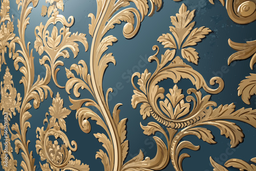 Bold Baroque Wallpaper Vintage With Orn Creative Visual Great for Commercial Projects