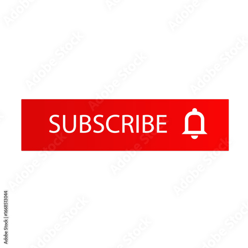 Photos Minimal flat design red subscribe button icon