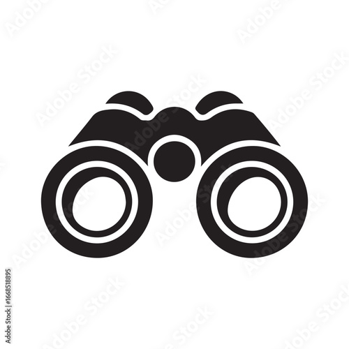 vector illustration of a set of binocular icons