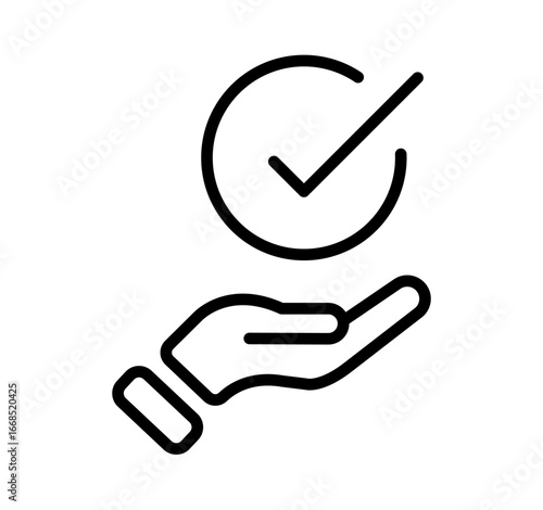 Insurance and hand icon