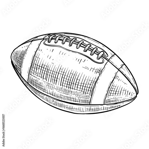 american football vector line art hand drawn illustration