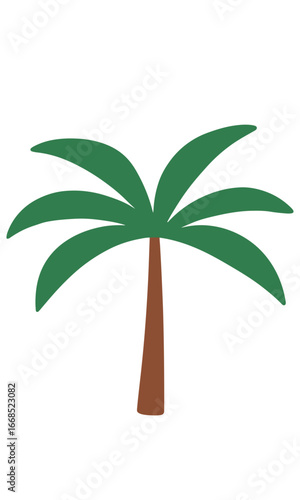 Palm tree illustration isolated on white background