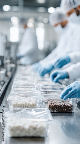Food Products Packaging and Sealing in a Modern Factory