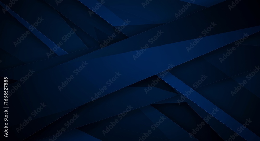 Obraz premium Contemporary dark blue geometric composition, creating a modern and sleek design