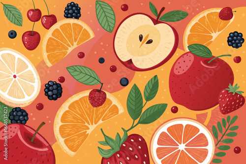Vibrant Sangria With Bold Fruit High-Quality Stock Image Ideal for Marketing