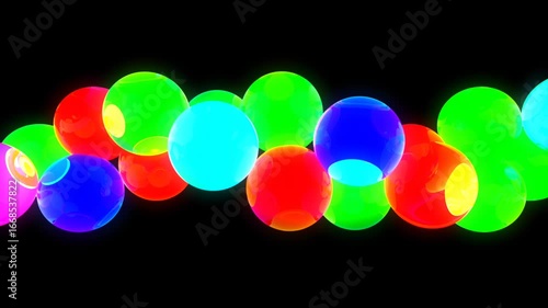 RGB Spheres Spiralling - Additive Colours