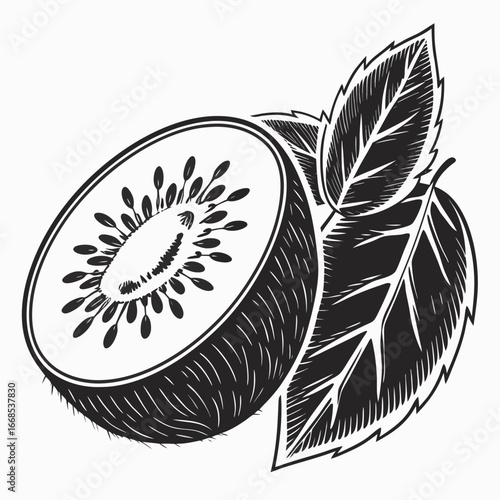 vector illustration of a kiwi fruit
