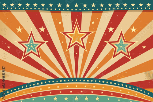 Depicting Vintage Retro Circus With Stripe Stunning Creative Visual