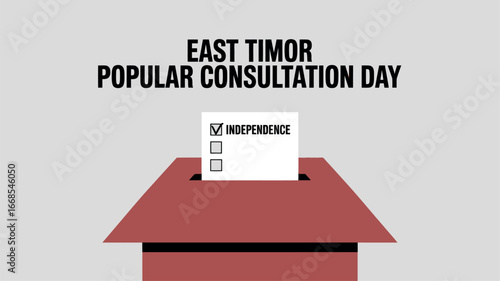 East Timor Popular Consultation Day Voting Illustration