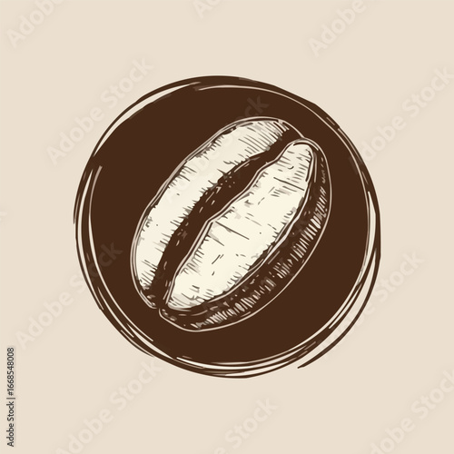 Minimalist Coffee Bean Logo Vector Design