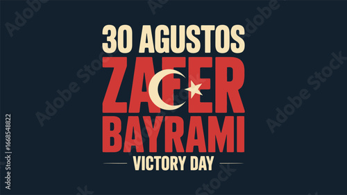 Turkey Zafer Bayrami Victory Day Celebration Design