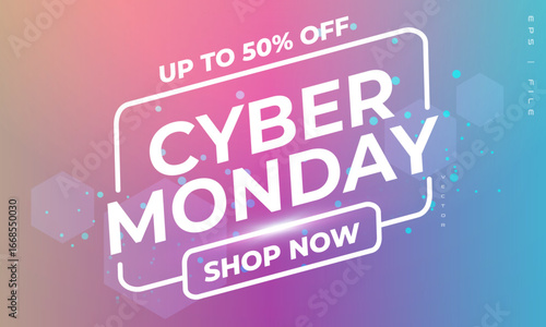 Cyber monday vector sale banner
