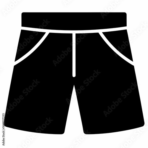 Sport Shorts Silhouette Vector