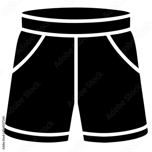 Sport Shorts Silhouette Vector