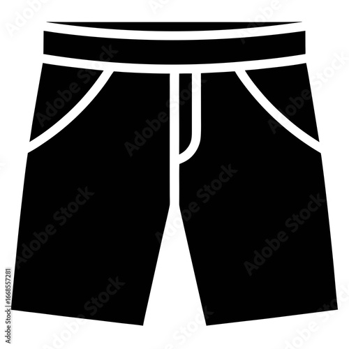 Sport Shorts Silhouette Vector