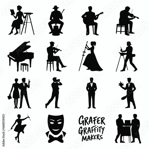 silhouettes of men
