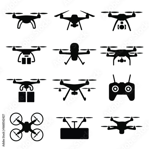 airplane icons set