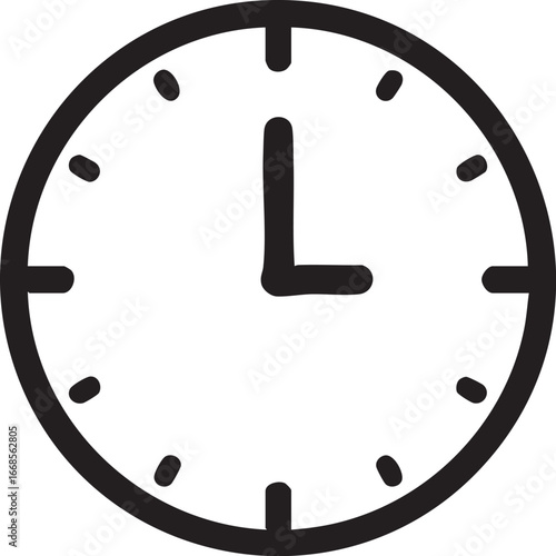 Clock icon vector: time, watch, hour - free download eps silhouette