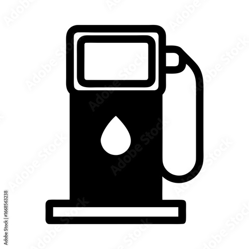 Fuel gas station pump energy petrol diesel automotive industry silhouette vector illustration
