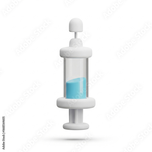 suntikan, 3d rendering, illustration, isolated on white background