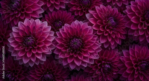 Tapestería de finales de otoño de Dahlia Pink Dahlia de color púrpura profundo.