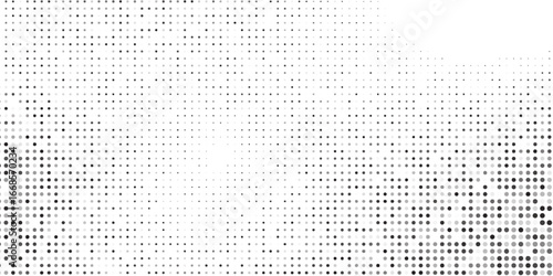 White halftone gradient texture. Vanishing polka dot background. Repeating dots gradation abstract modern